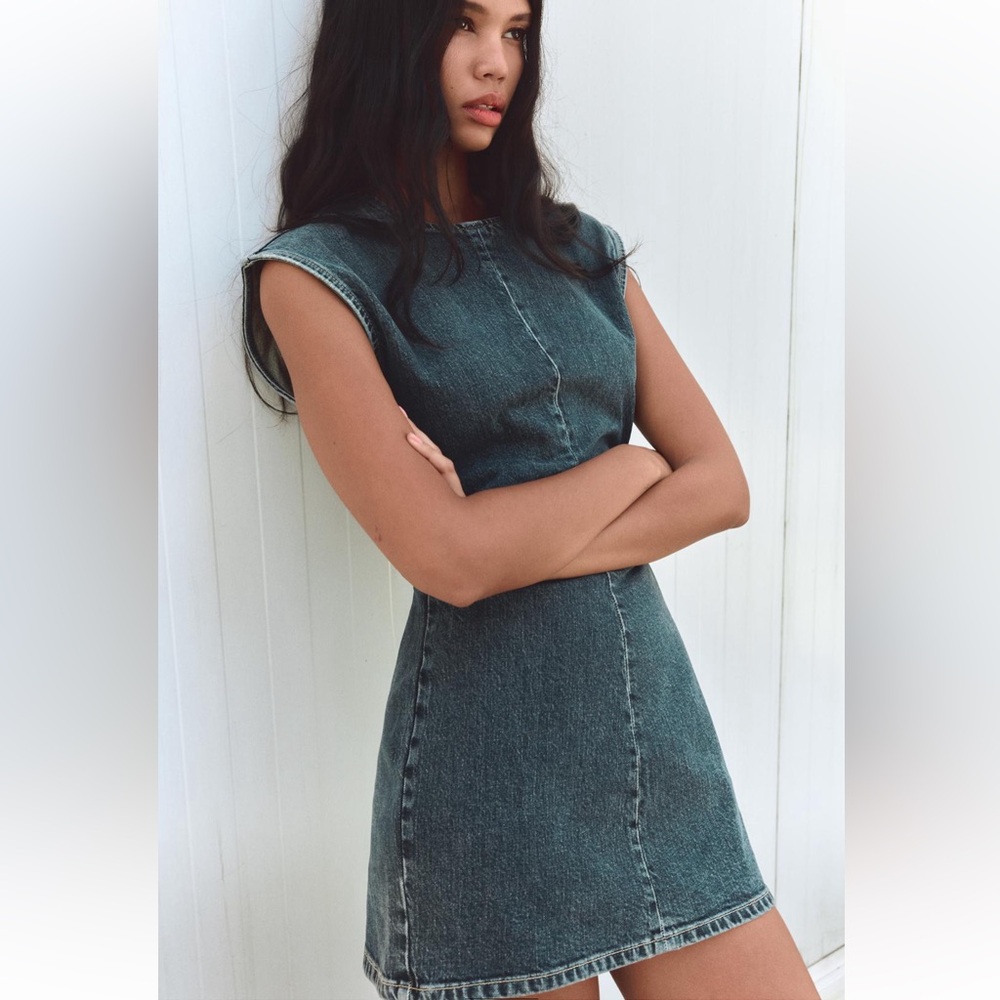 ZARA TRF DENIM MINI DRESS